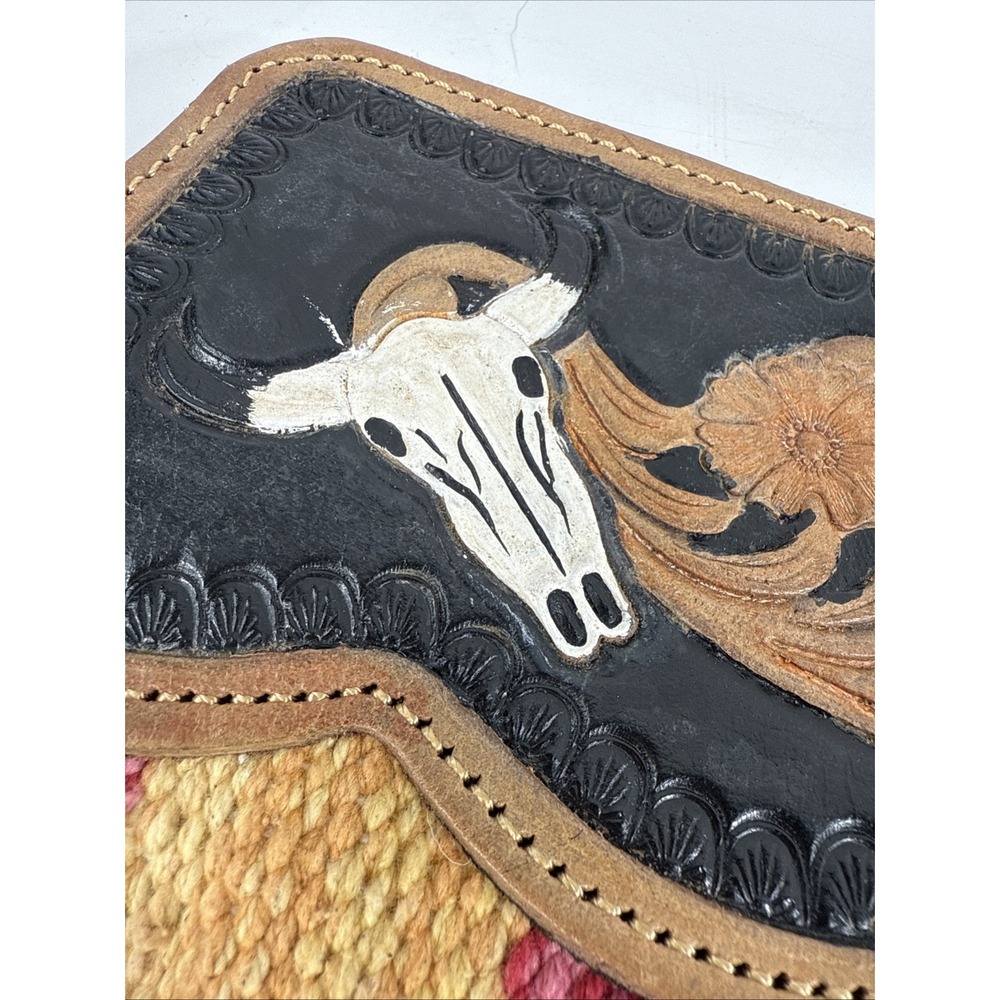 Myra Blue Stream Hand Tooled Fringed Bag Western Cowgirl - Picture 7 of 16
